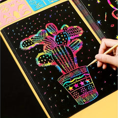 DIY Halloween & Christmas Scratch Paintings for Kids