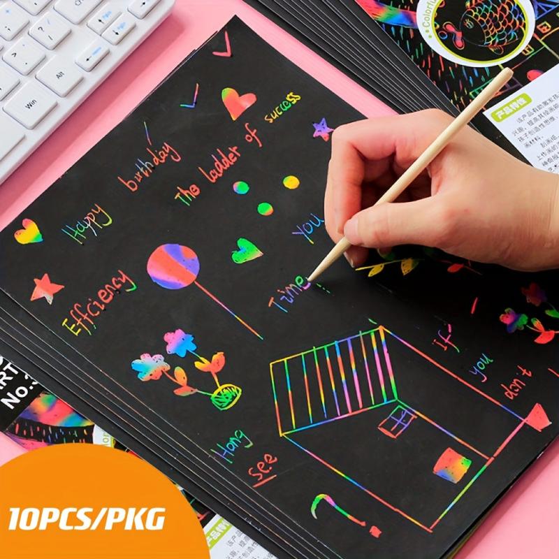 DIY Halloween & Christmas Scratch Paintings for Kids