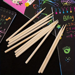 5pcs Bamboo Pens for Scraping Painting Kids Play Tool