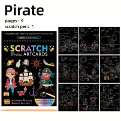 9pcs Scratch Art Set for Kids & Adults