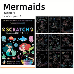 9pcs Scratch Art Set for Kids & Adults