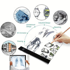 A5 LED Light Table USB Chargeable Adjustable Brightness