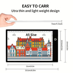 A5 LED Light Table USB Chargeable Adjustable Brightness