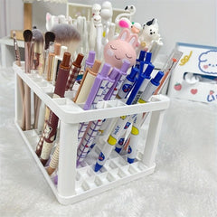 Creative Square Pen Holder Makeup Pen Storage Rack Beauty Holder Insert Rack