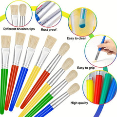 8pcs Large Washable Chunky Toddler Paint Brushes