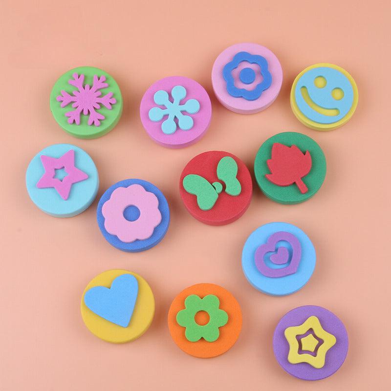 Kids Painting Sponge Seal Set Double-sided Tool