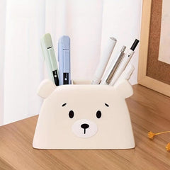 Bear Pencil Holder Storage for Desk - Holds 65 Pencils - Cute Organizer for Kids