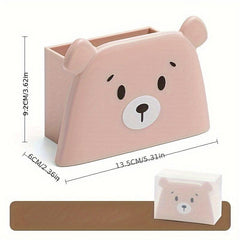 Bear Pencil Holder Storage for Desk - Holds 65 Pencils - Cute Organizer for Kids