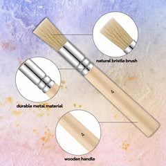 6pcs Painting Pen Set Art Painting Acrylic Watercolor Brush Wooden Bristle Brush