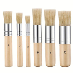 6pcs Painting Pen Set Art Painting Acrylic Watercolor Brush Wooden Bristle Brush