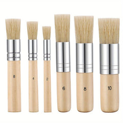 6pcs Painting Pen Set Art Painting Acrylic Watercolor Brush Wooden Bristle Brush