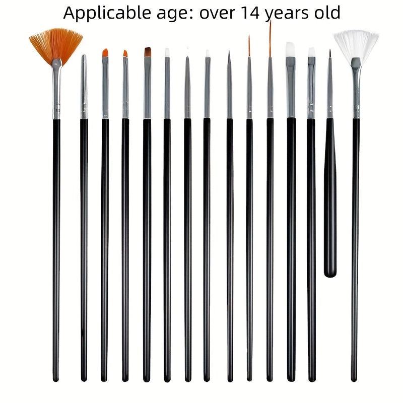 15pcs Paint Brushes Set for Detailing and Art Painting Acrylic Watercolor