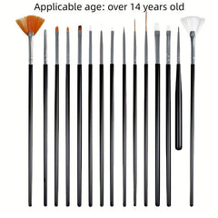 15pcs Paint Brushes Set for Detailing and Art Painting Acrylic Watercolor