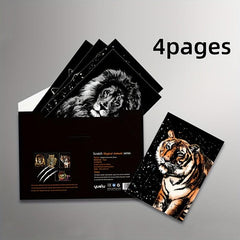 4pcs Scratch Art For Kids Rainbow Scratch Paper Christmas Gift