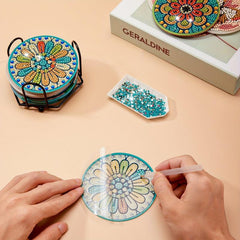 Retro DIY Coasters Small Diamond Paint Bag Accessories Handicraft Art Bookshelve