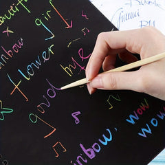 50pcs Bamboo Stick Pen for Scratching Art Handwriting Tool