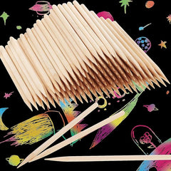 50pcs Bamboo Stick Pen for Scratching Art Handwriting Tool