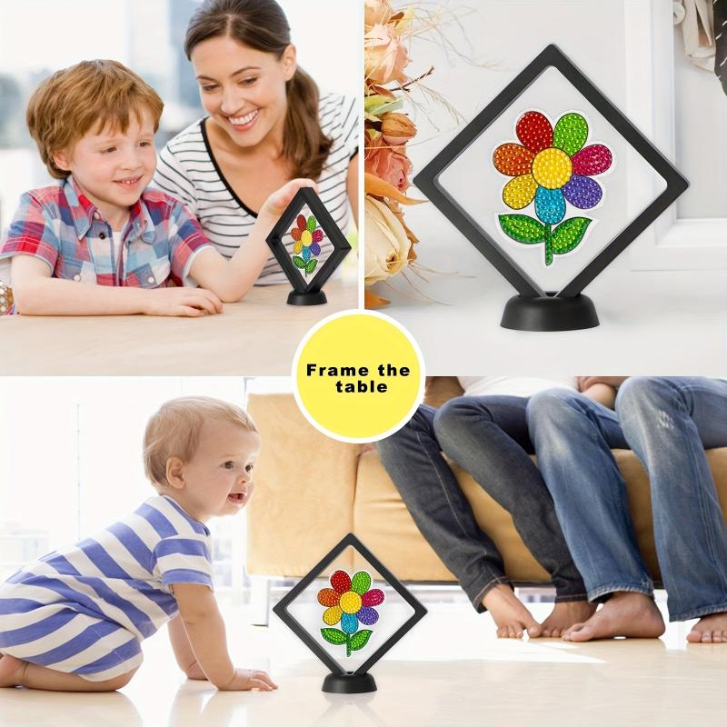 1pc Framed DIY Diamond Painting Ornament Colorful Flowers Craft