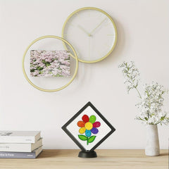 1pc Framed DIY Diamond Painting Ornament Colorful Flowers Craft