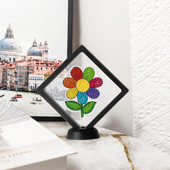 1pc Framed DIY Diamond Painting Ornament Colorful Flowers Craft
