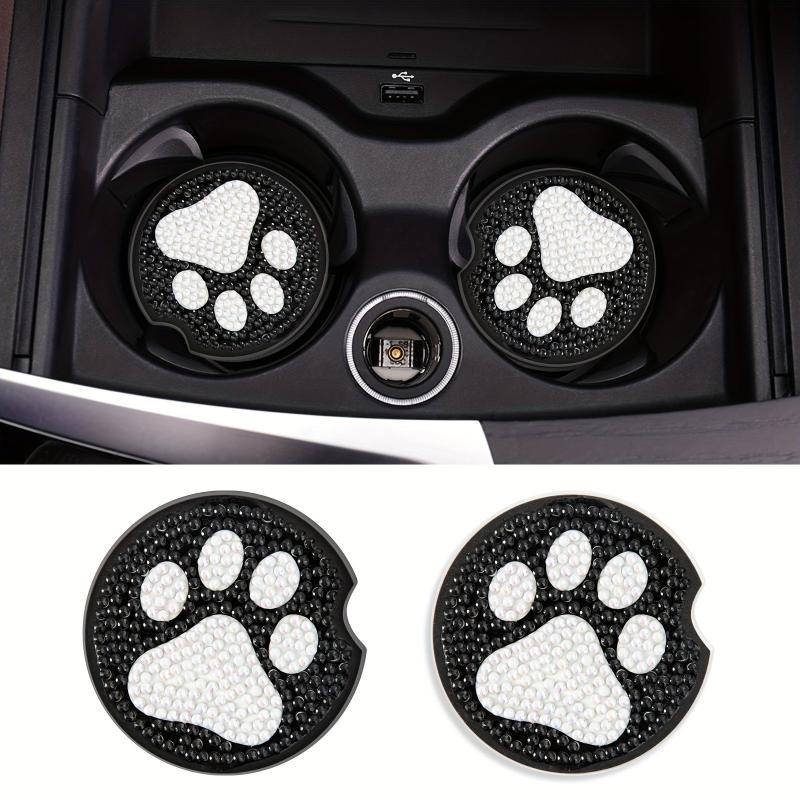 2pcs DIY Diamond Painting Car Coasters Small Footprints Hand Crystal Painting