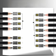 14pcs Sketch Pencil Set 4H-14B Student Sketch Drawing Art Back To School