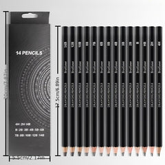 14pcs Sketch Pencil Set 4H-14B Student Sketch Drawing Art Back To School