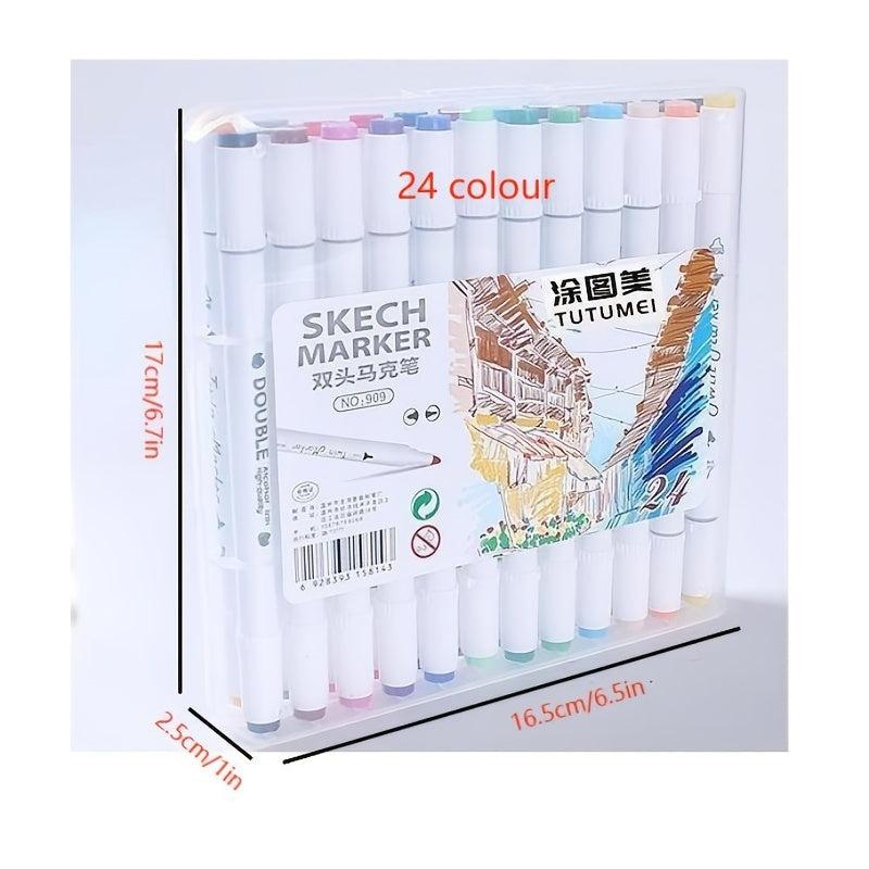 Kids' Double Headed Marker Pen Box Set - 12 18 24 36 Count