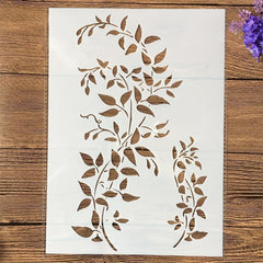 Rattan Leaves Painting Template DIY Decoration