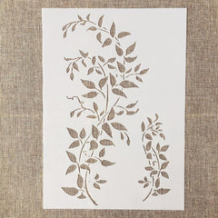 Rattan Leaves Painting Template DIY Decoration