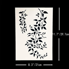 Rattan Leaves Painting Template DIY Decoration