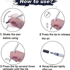 8-Piece Acrylic Paint Marker Set for Art on Rocks, Wood, Canvas, Glass, Metal