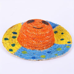 Flower Weaving Mini Straw Hat Craft Decoration Doll Hat DIY