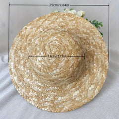 Flower Weaving Mini Straw Hat Craft Decoration Doll Hat DIY