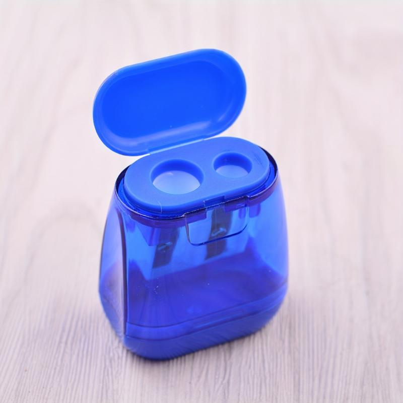 Compact Double Hole Sharpener With Lid for Travel School Office