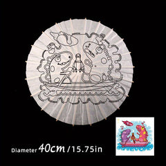 Children's Graffiti Paper Umbrella DIY Painting Kit