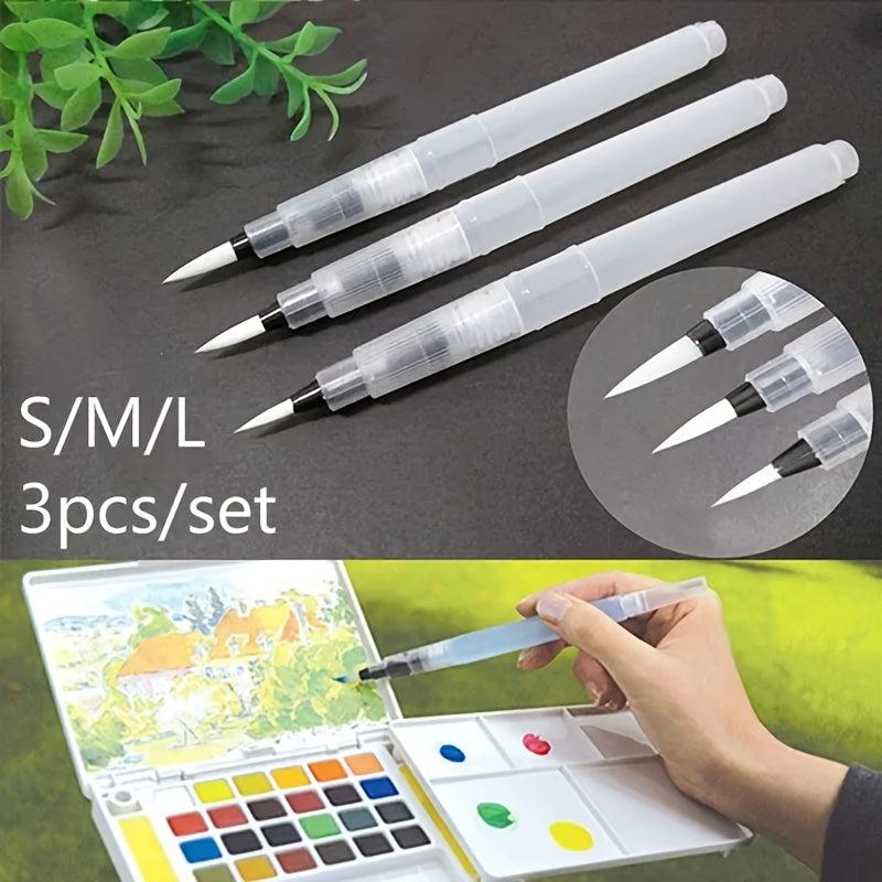 3pcs Water Brush Ink Pen Set for Calligraphy Painting