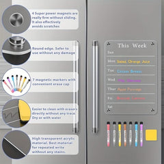 CuBalia Magnetic Calendar & Blank Board For Refrigerator - 2pcs