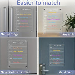 CuBalia Magnetic Calendar & Blank Board For Refrigerator - 2pcs