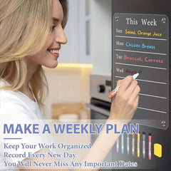 CuBalia Magnetic Calendar & Blank Board For Refrigerator - 2pcs