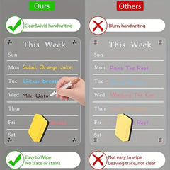 CuBalia Magnetic Calendar & Blank Board For Refrigerator - 2pcs
