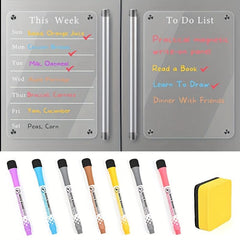 CuBalia Magnetic Calendar & Blank Board For Refrigerator - 2pcs