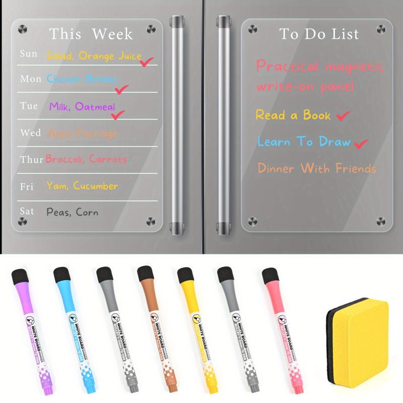 CuBalia Magnetic Calendar & Blank Board For Refrigerator - 2pcs