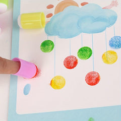 6pcs Finger Painting Sponge Doodle Pen Smudge Coloring Tools