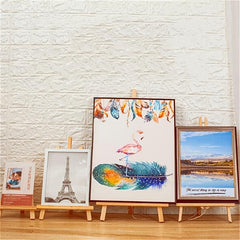 Pine Wooden Art Easel Desktop Photo Frame Solid Wood Desktop Tripod