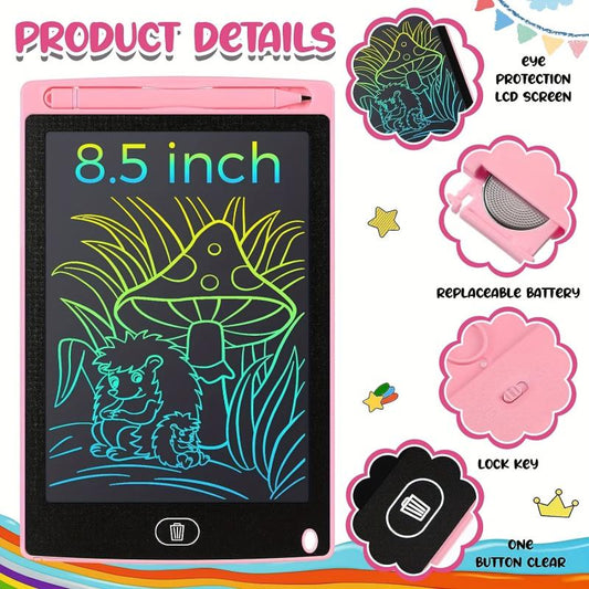 Colorful LCD Writing Tablet for Kids, Erasable Doodle Board