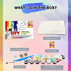 Flamingo Paint By Numbers Kit for Kids and Adults - Easy Animal DIY Painting Set