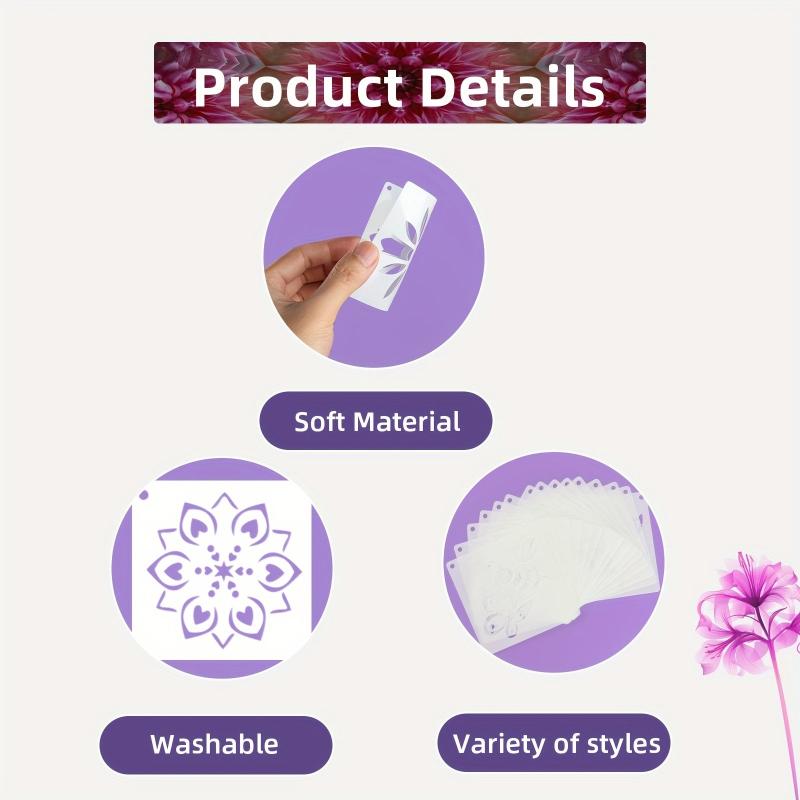 Mandala Style Reusable Stencil Template Kit for Painting - 8.89x8.89 cm