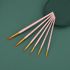 6 Macaron Series Paint Brushes Set Art Pigment Pen Set