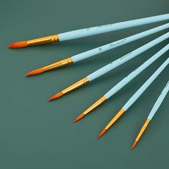 6 Macaron Series Paint Brushes Set Art Pigment Pen Set